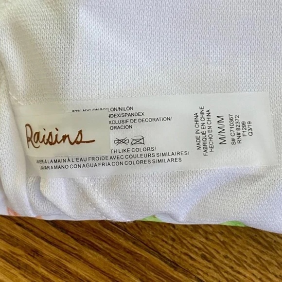 Raisins NWT Palm Bralette Halter Bikini Swim Top Hawaii Tropical Print Size M - Picture 6 of 9